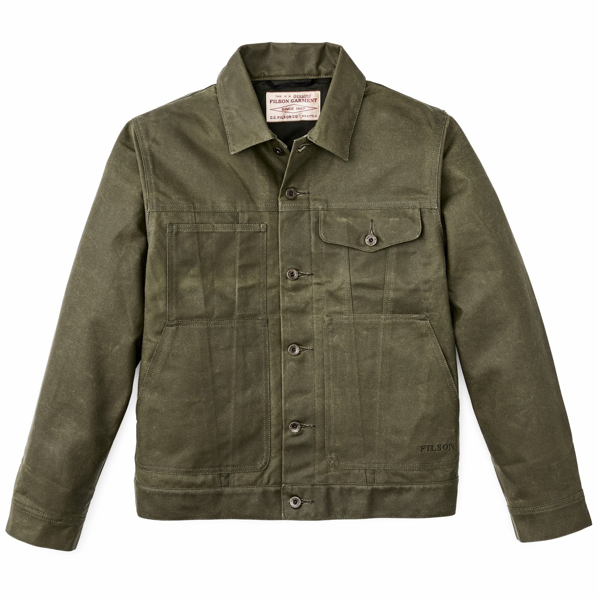 Filson Men Tin Cloth Short Lined Cruiser Jacket