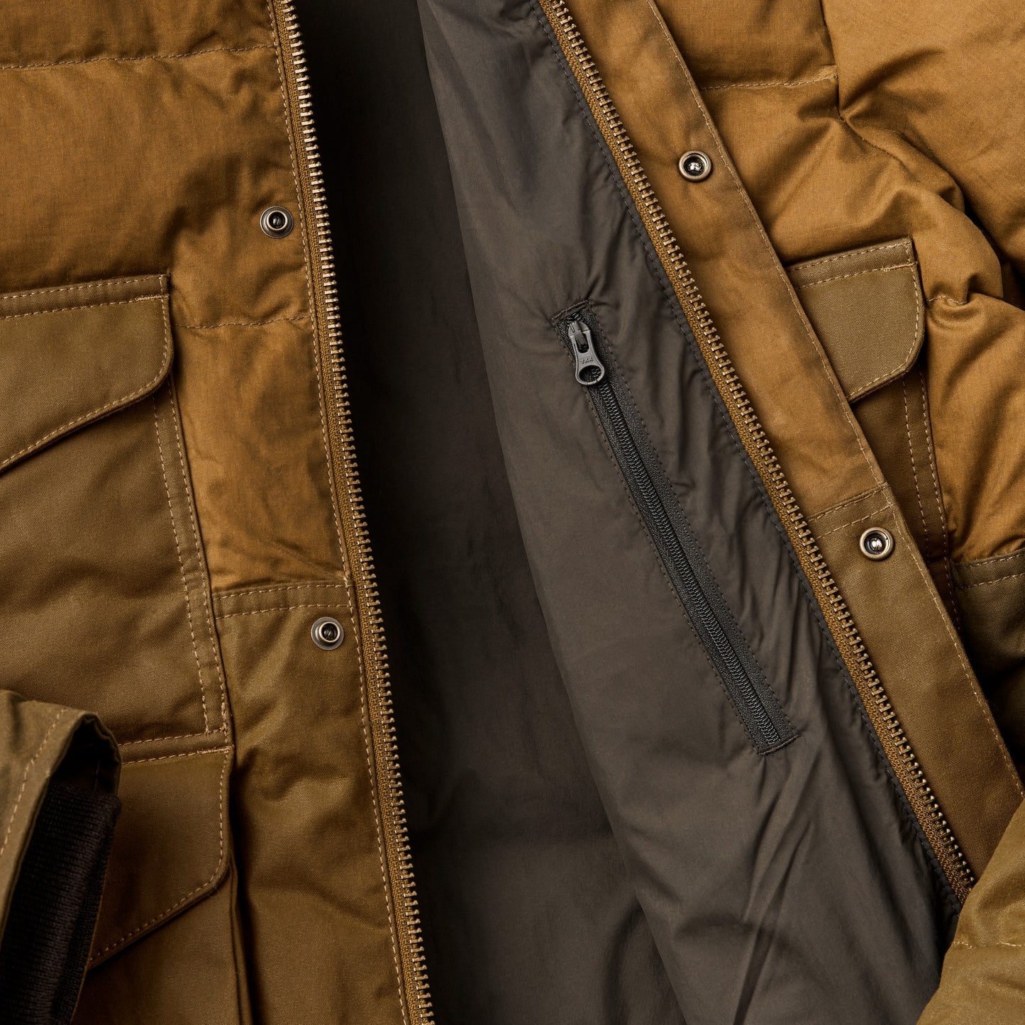 Filson Men Waxed Canvas Down Cruiser Jacket