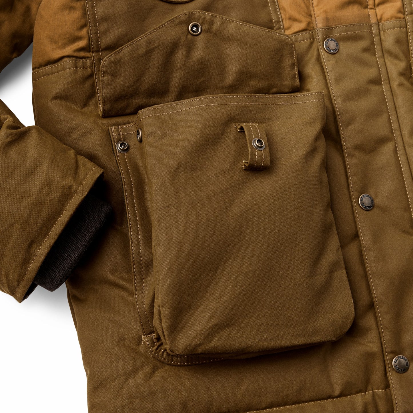 Filson Men Waxed Canvas Down Cruiser Jacket