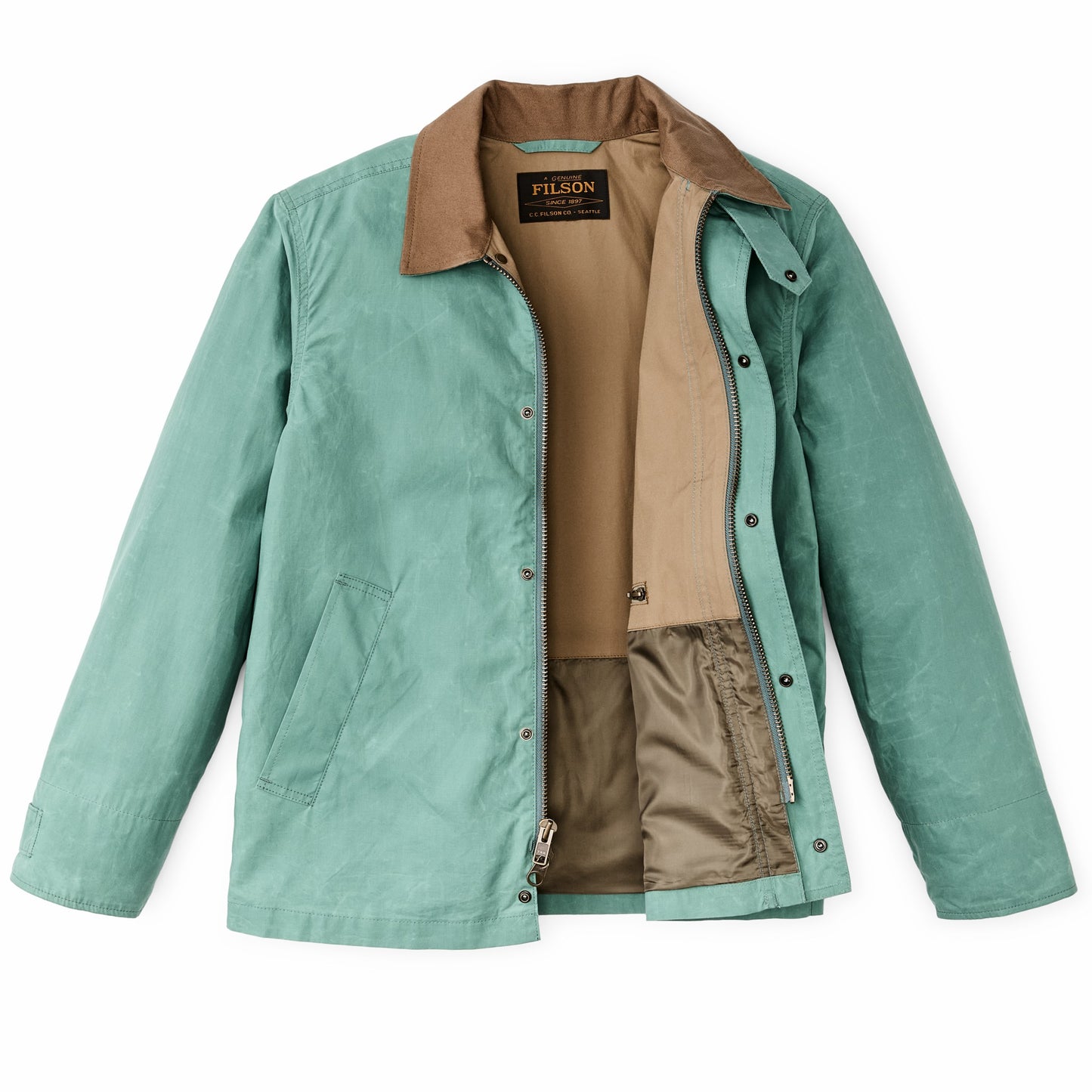 Filson Men Dry Wax Short Field Jacket - Deep Sea