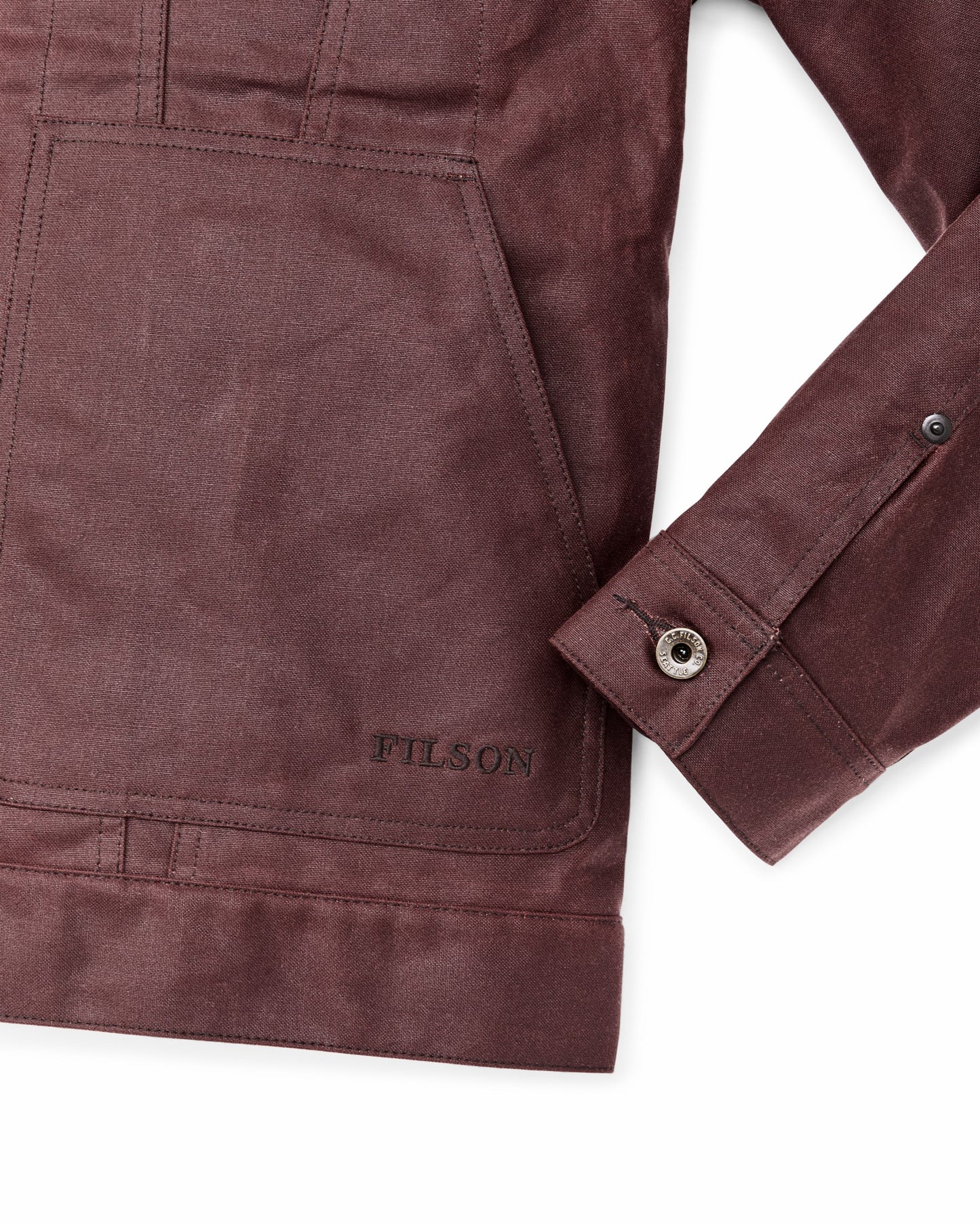 Filson Men Tin Cloth Short Lined Cruiser Jacket