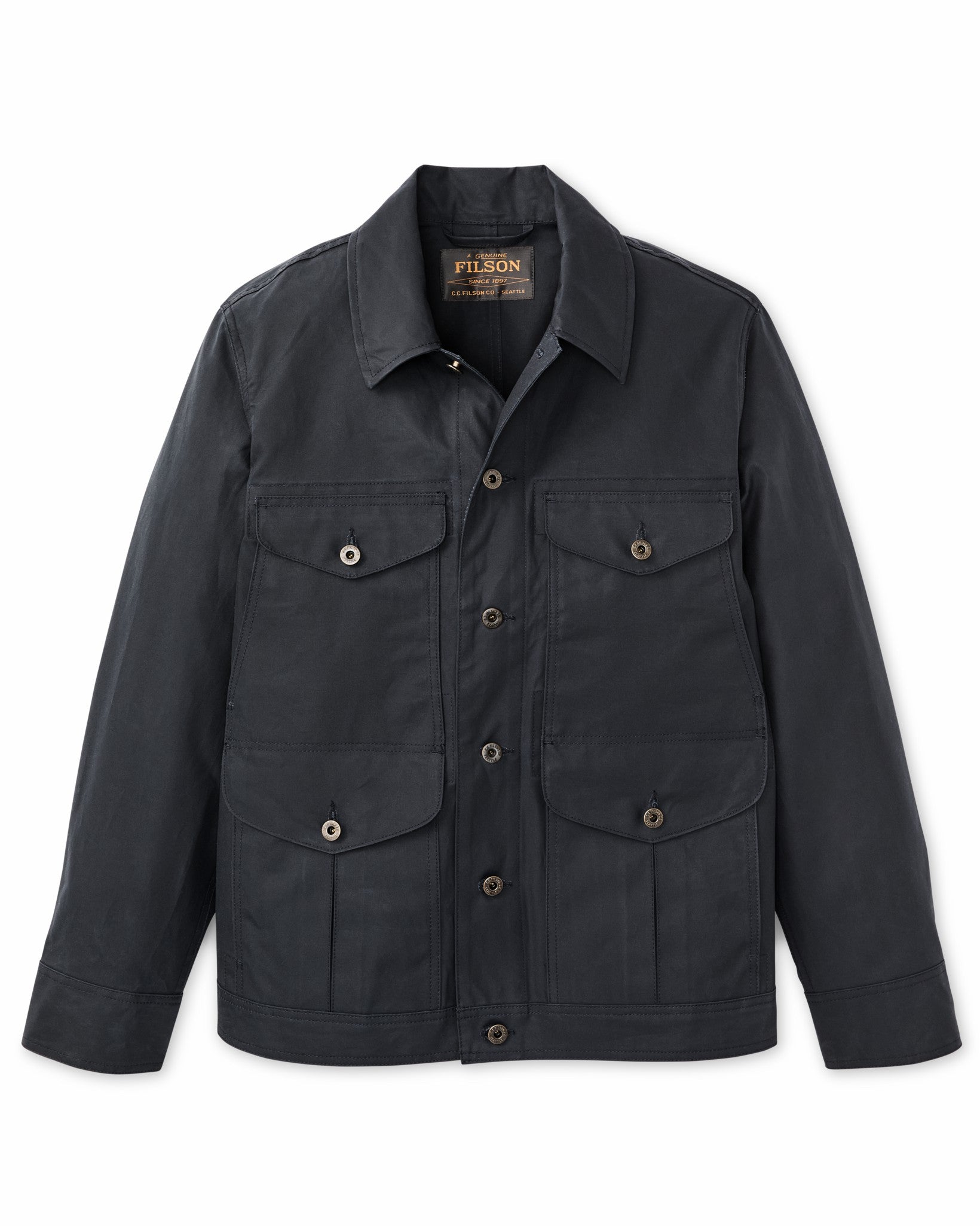 Filson Men Dry Wax Journeyman Jacket - Navy
