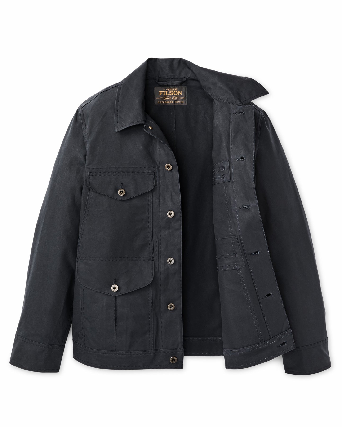 Filson Men Dry Wax Journeyman Jacket - Navy