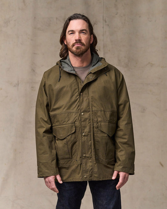 Filson Men Dry Wax Omak Coat - Burnt Olive