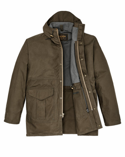 Filson Men Dry Wax Omak Coat - Burnt Olive