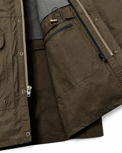 Filson Men Dry Wax Omak Coat - Burnt Olive