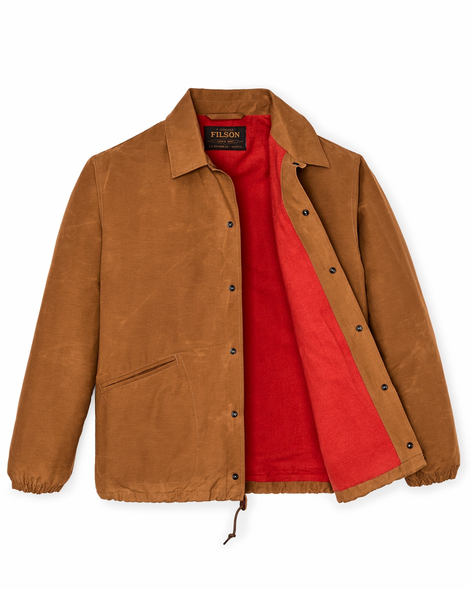 Filson Men Dry Wax Windbreaker - Harvest Tan