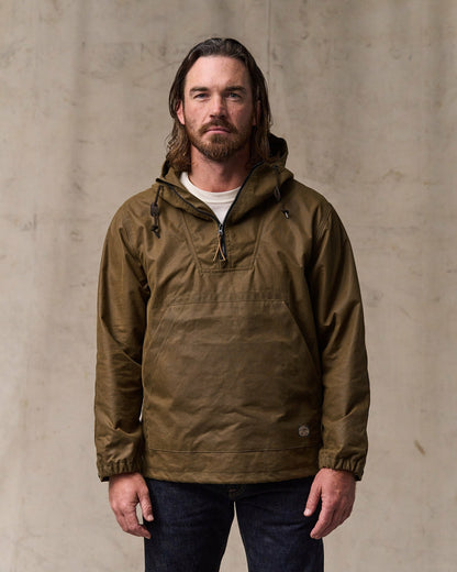Filson Men Shelter Cloth Waxed Anorak - Dark Tan