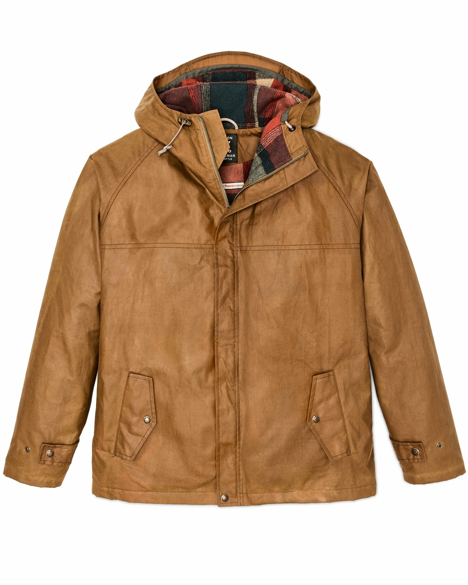 Filson Men Filson X Freeman Wool Lined Raincoat - Dark Tan / Amber Spruce