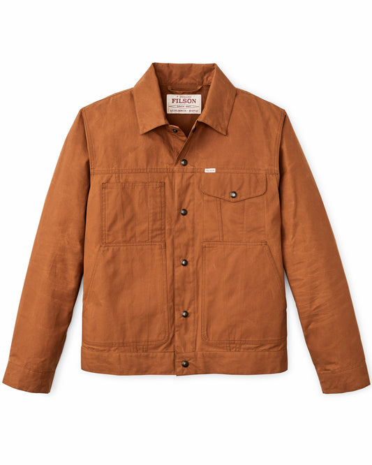 Filson Men Dry Wax Short Cruiser Jacket - Bourbon