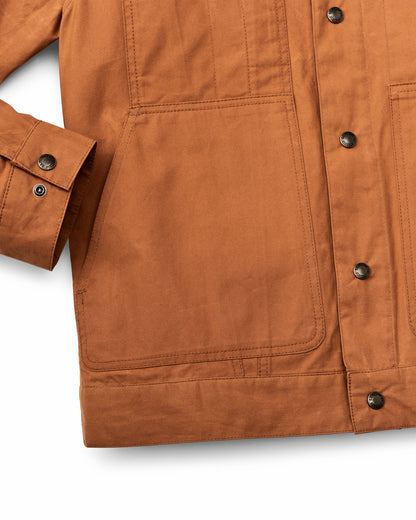 Filson Men Dry Wax Short Cruiser Jacket - Bourbon