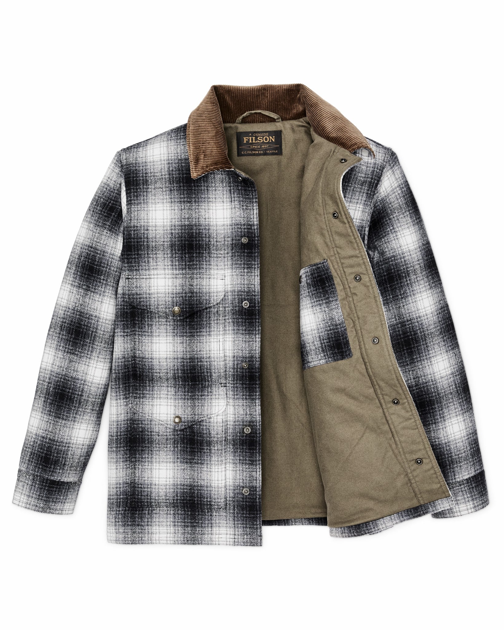 Filson Men Spokane Insulated Cruiser Jacket - Charcoal Ombre