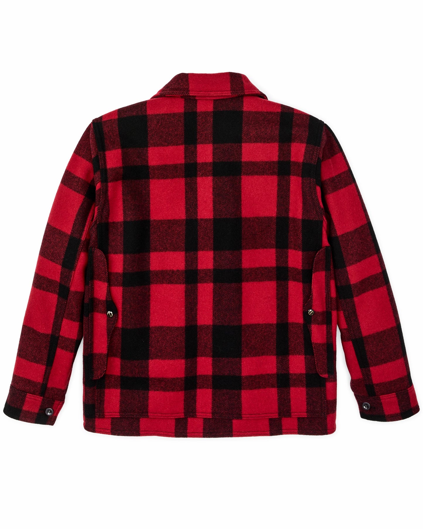 Filson Men 1940s Mackinaw Wool Cruiser Jacket - Red / Black Heritage Plaid