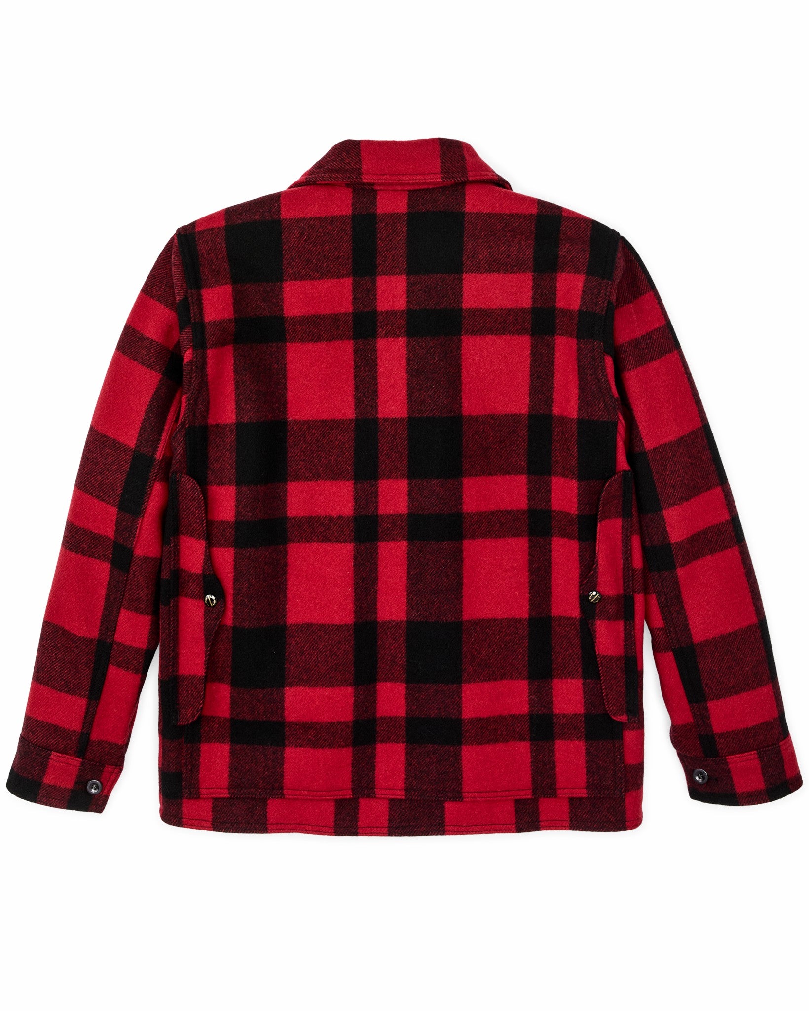 Filson Men 1940s Mackinaw Wool Cruiser Jacket - Red / Black Heritage Plaid