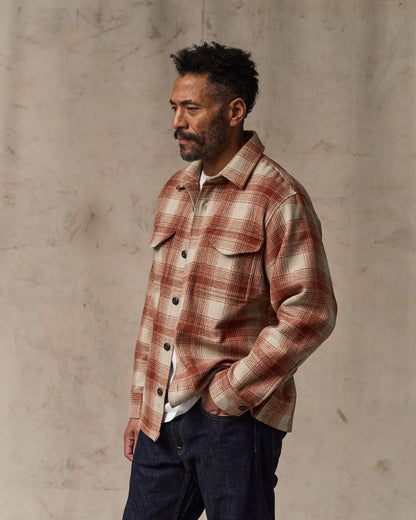 Filson Men Wool Jac-shirt - Brick Multi Plaid