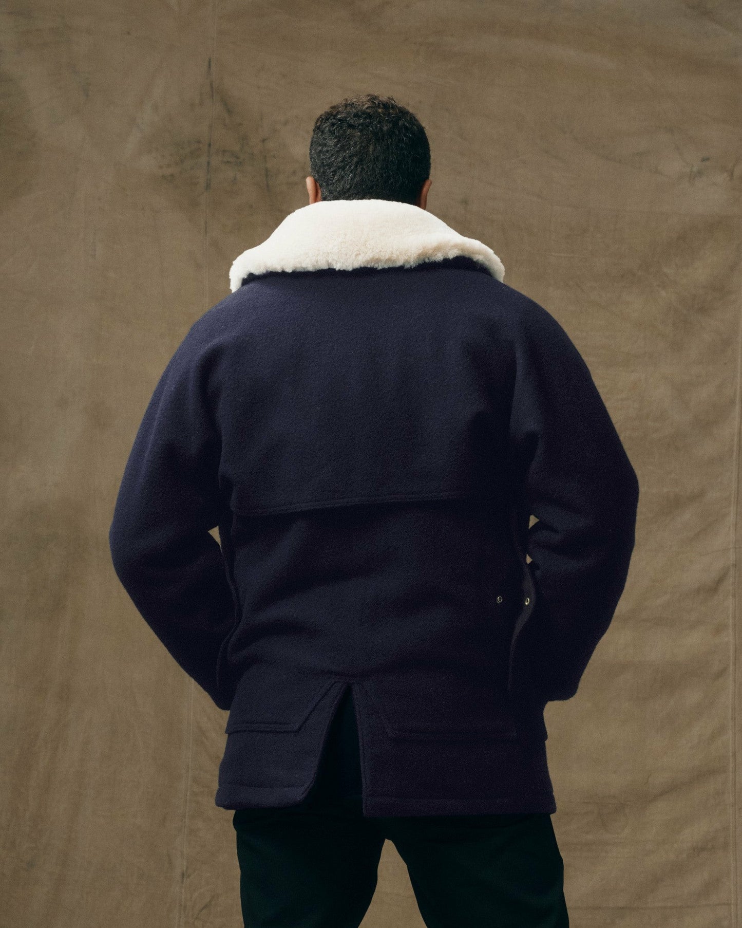 Filson Men Lined Mackinaw Wool Packer Coat - Dark Navy
