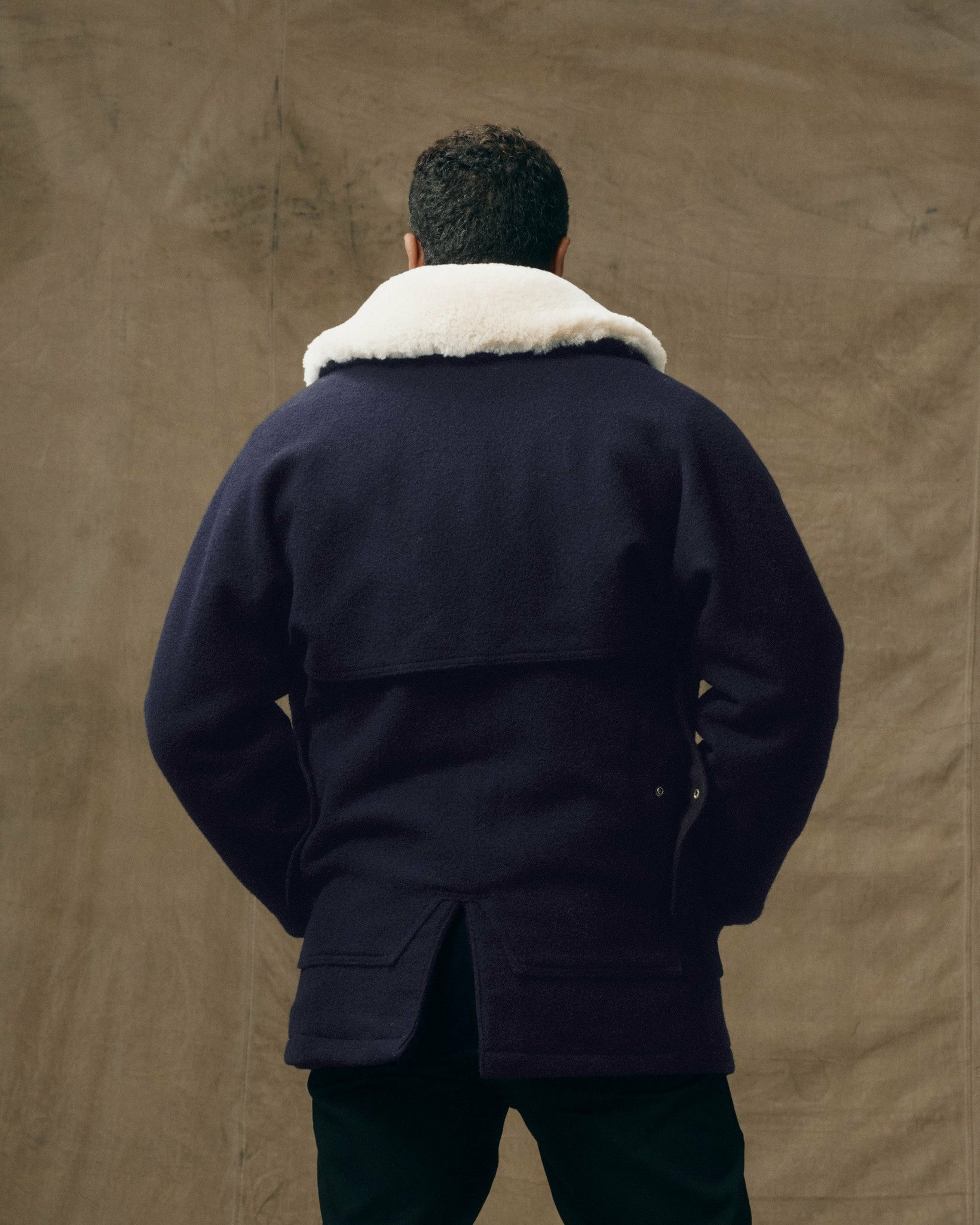 Filson Men Lined Mackinaw Wool Packer Coat - Dark Navy