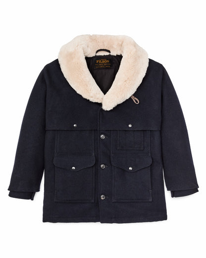 Filson Men Lined Mackinaw Wool Packer Coat - Dark Navy