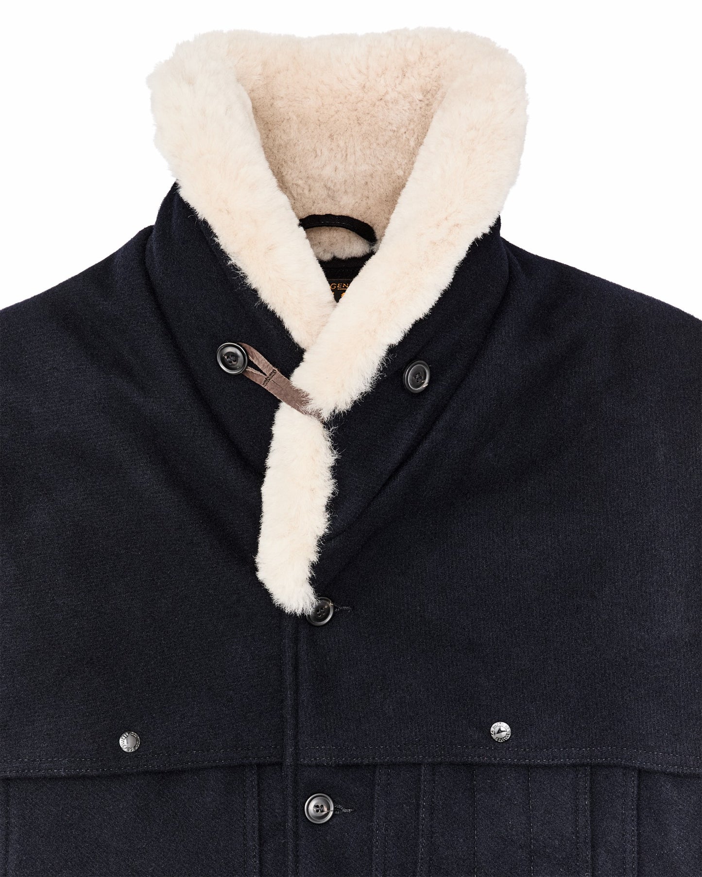 Filson Men Lined Mackinaw Wool Packer Coat - Dark Navy