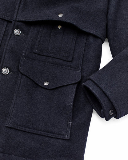 Filson Men Lined Mackinaw Wool Packer Coat - Dark Navy