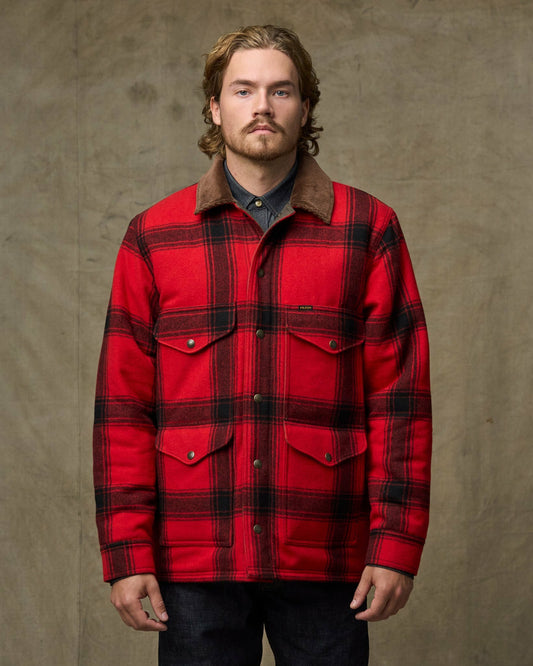 Filson Men Spokane Insulated Cruiser Jacket - Red / Black Windowpane