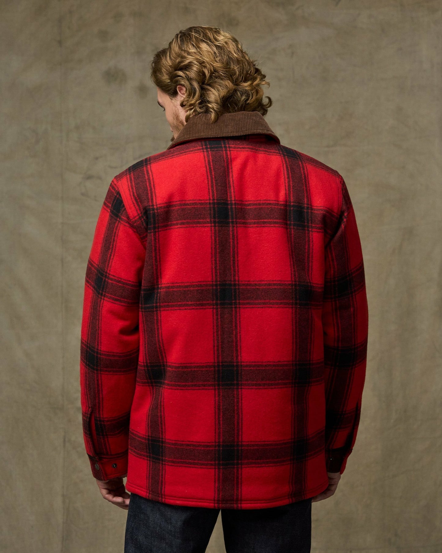 Filson Men Spokane Insulated Cruiser Jacket - Red / Black Windowpane