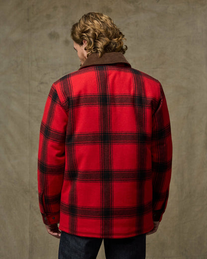 Filson Men Spokane Insulated Cruiser Jacket - Red / Black Windowpane
