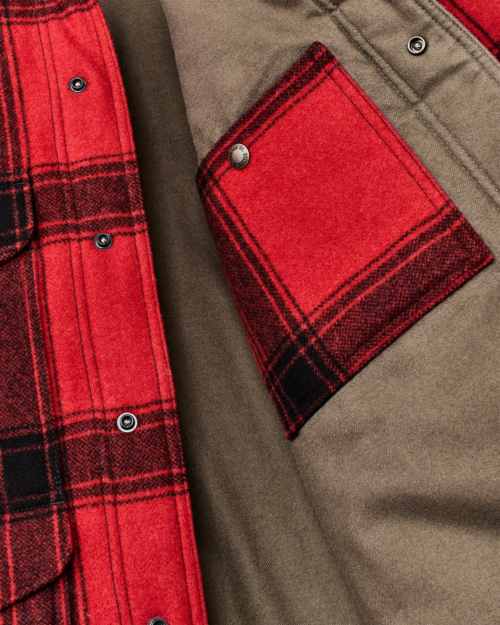 Filson Men Spokane Insulated Cruiser Jacket - Red / Black Windowpane
