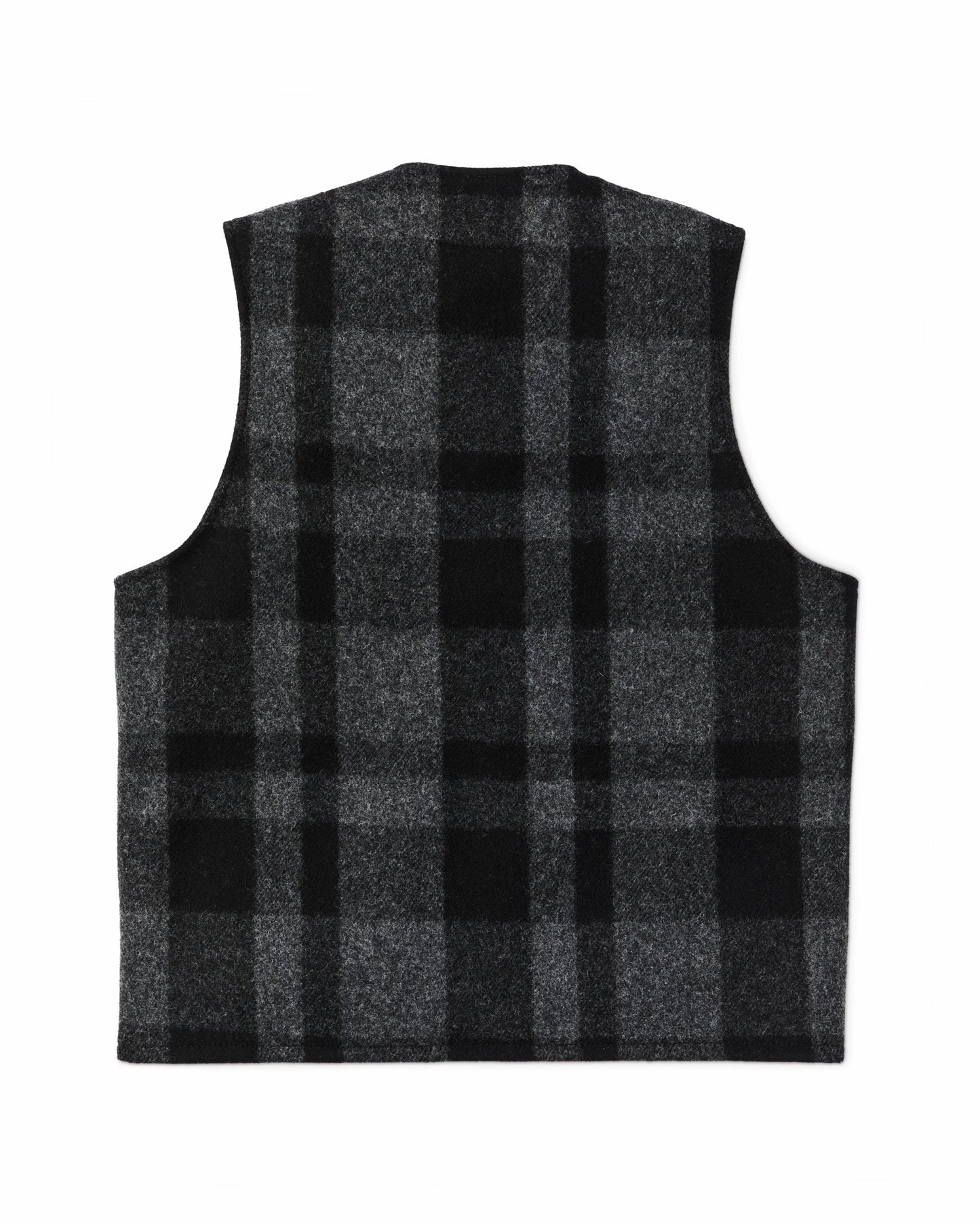 Filson Men Mackinaw Wool Vest - Charcoal / Black Heritage Plaid