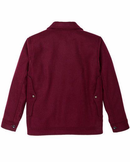 Filson Men 1940s Mackinaw Wool Cruiser Jacket - Wine