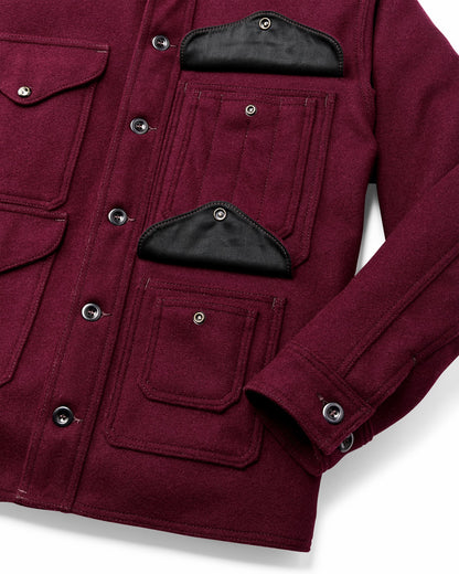 Filson Men 1940s Mackinaw Wool Cruiser Jacket - Wine