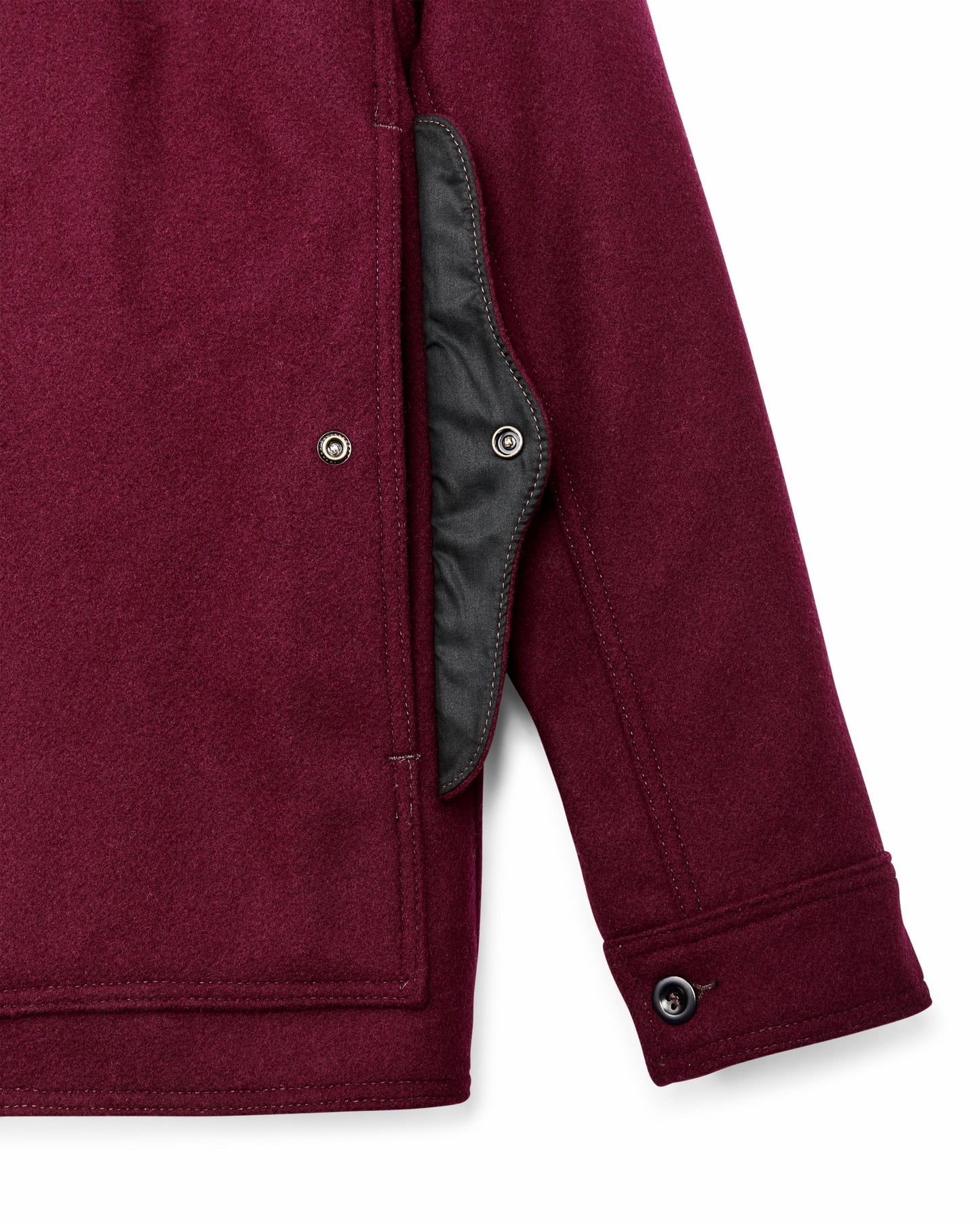 Filson Men 1940s Mackinaw Wool Cruiser Jacket - Wine
