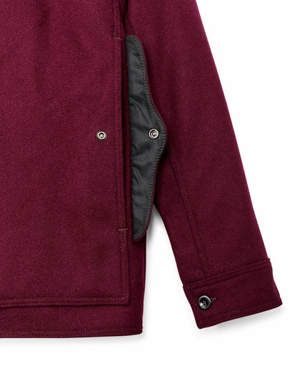 Filson Men 1940s Mackinaw Wool Cruiser Jacket - Wine