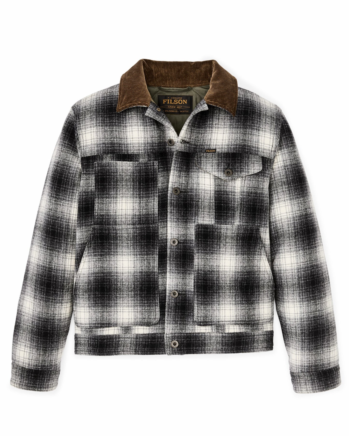 Filson Men Spokane Insulated Short Cruiser - Charcoal Ombre