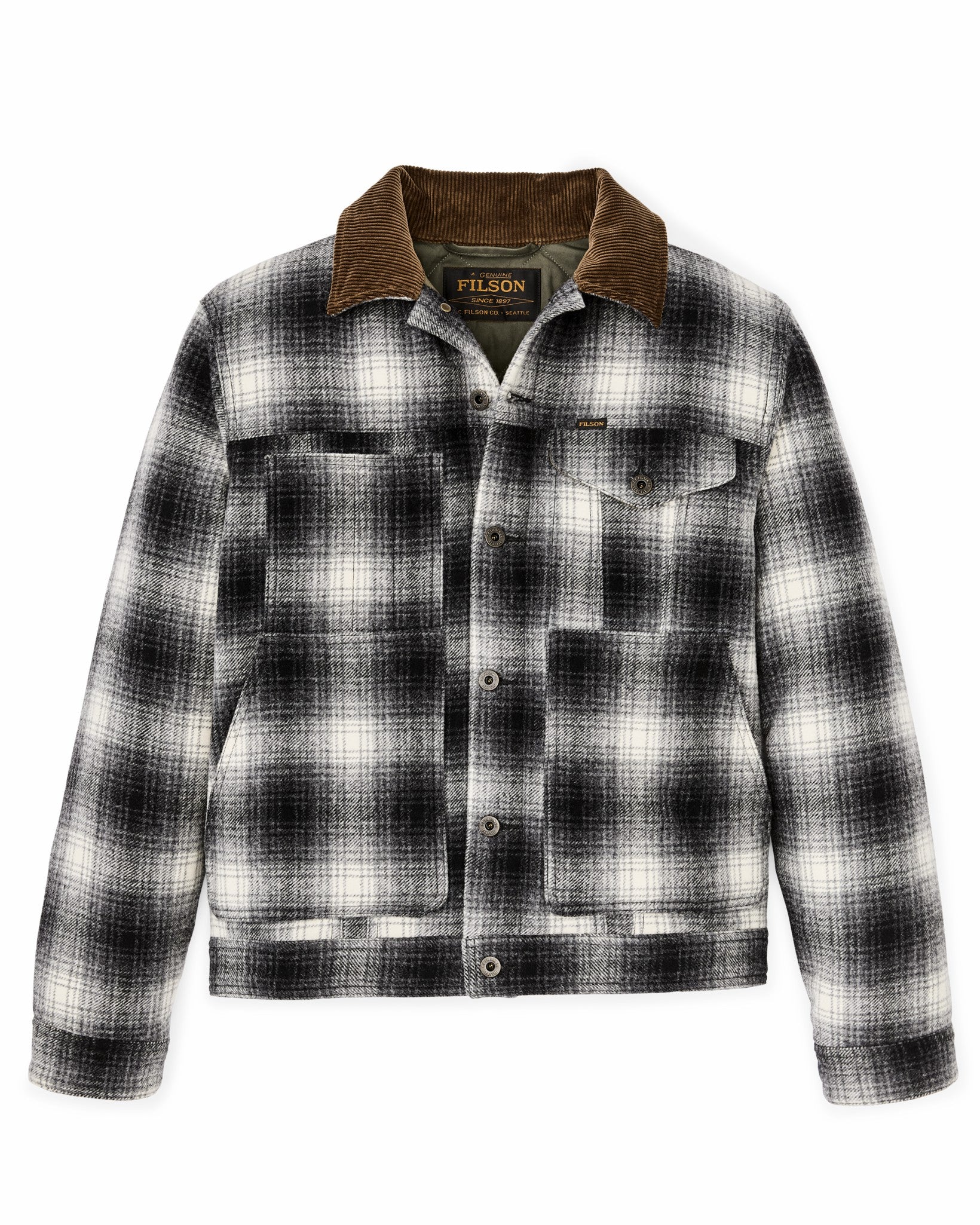 Filson Men Spokane Insulated Short Cruiser - Charcoal Ombre