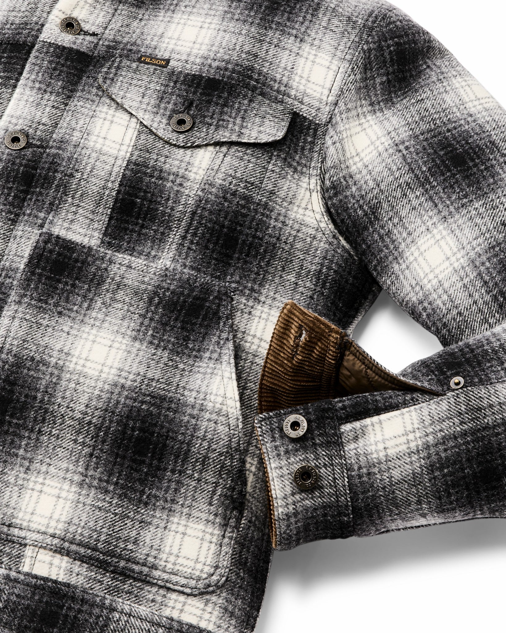 Filson Men Spokane Insulated Short Cruiser - Charcoal Ombre