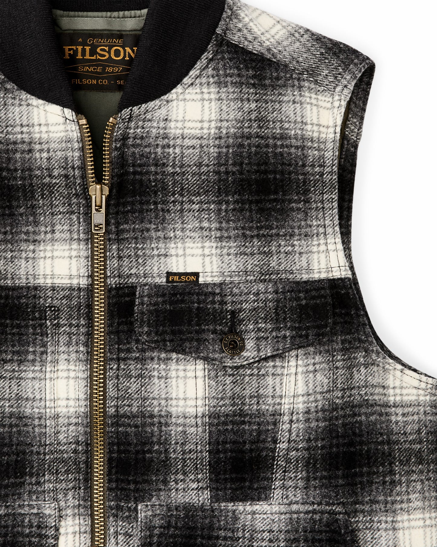 Filson Men Spokane Insulated Work Vest - Charcoal Ombre