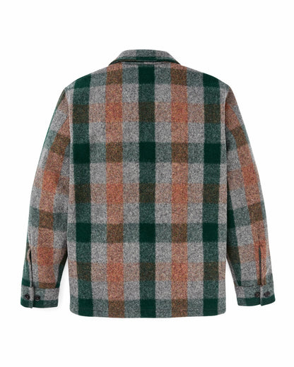 Filson Men Mackinaw Wool Jac-shirt - Green / Orange / Gray Plaid