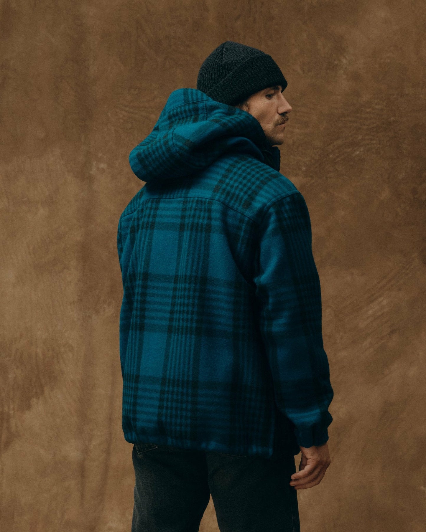 Filson Men Mackinaw Wool Anorak - Blue / Black Plaid