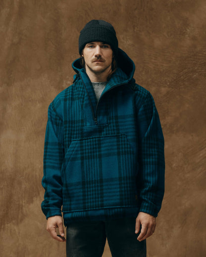 Filson Men Mackinaw Wool Anorak - Blue / Black Plaid