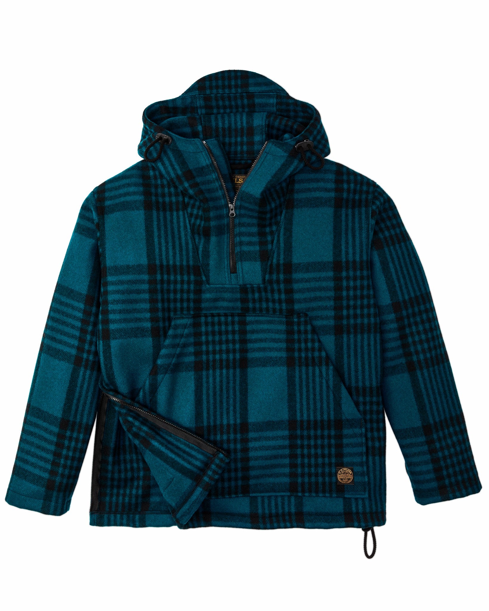 Filson Men Mackinaw Wool Anorak - Blue / Black Plaid