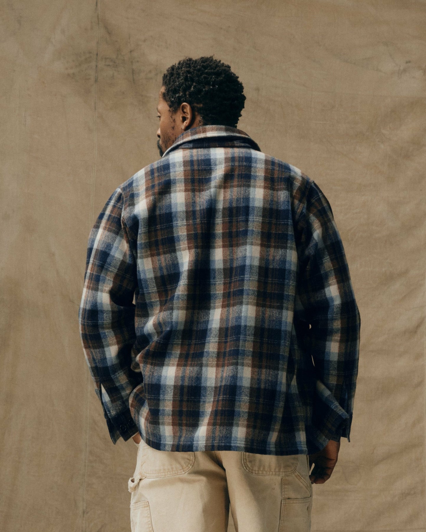 Filson Men Wool Jac-shirt - Brown / Light Blue Multi Plaid