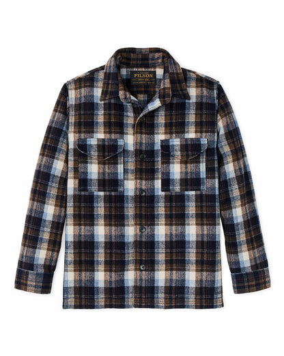 Filson Men Wool Jac-shirt - Brown / Light Blue Multi Plaid