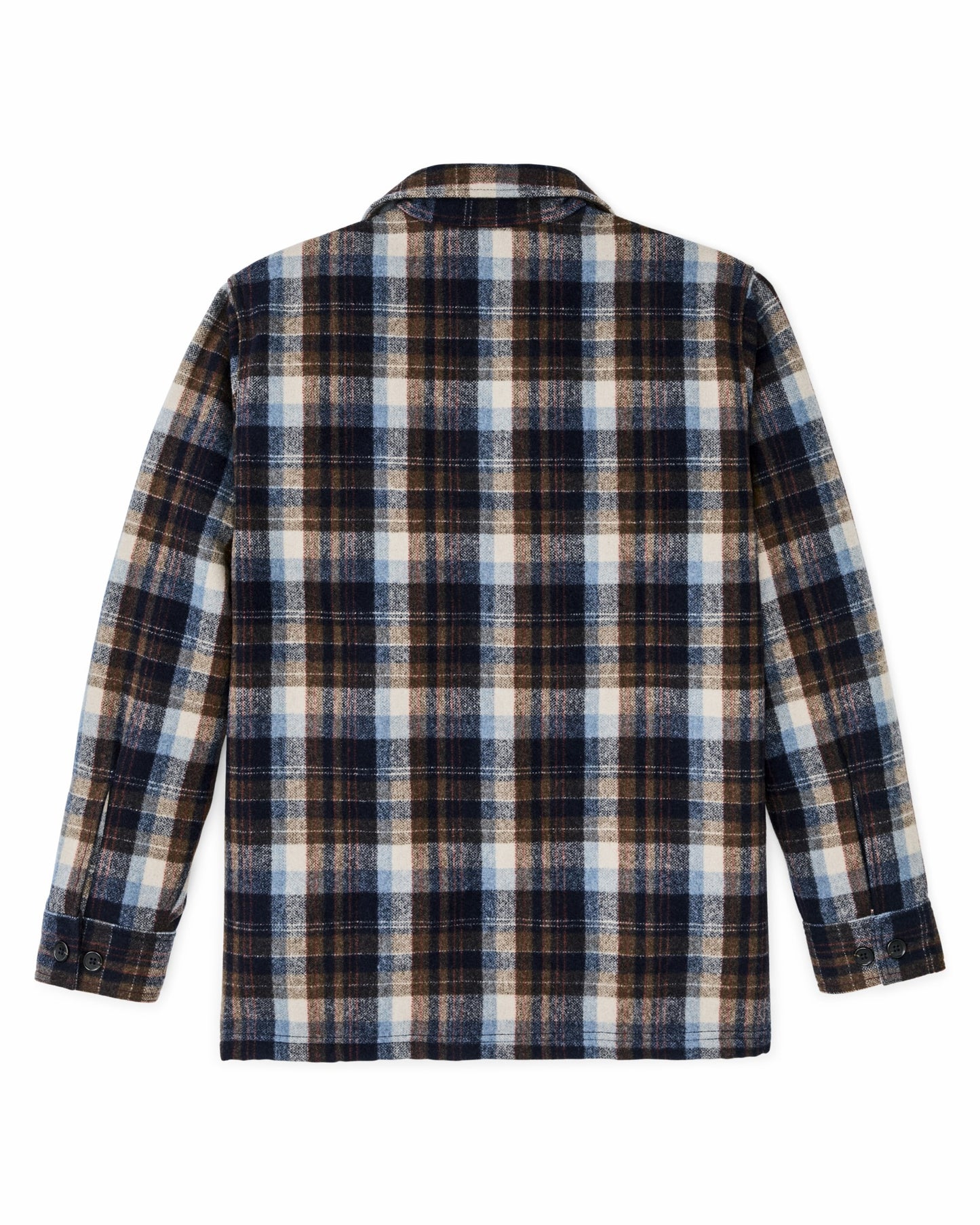 Filson Men Wool Jac-shirt - Brown / Light Blue Multi Plaid