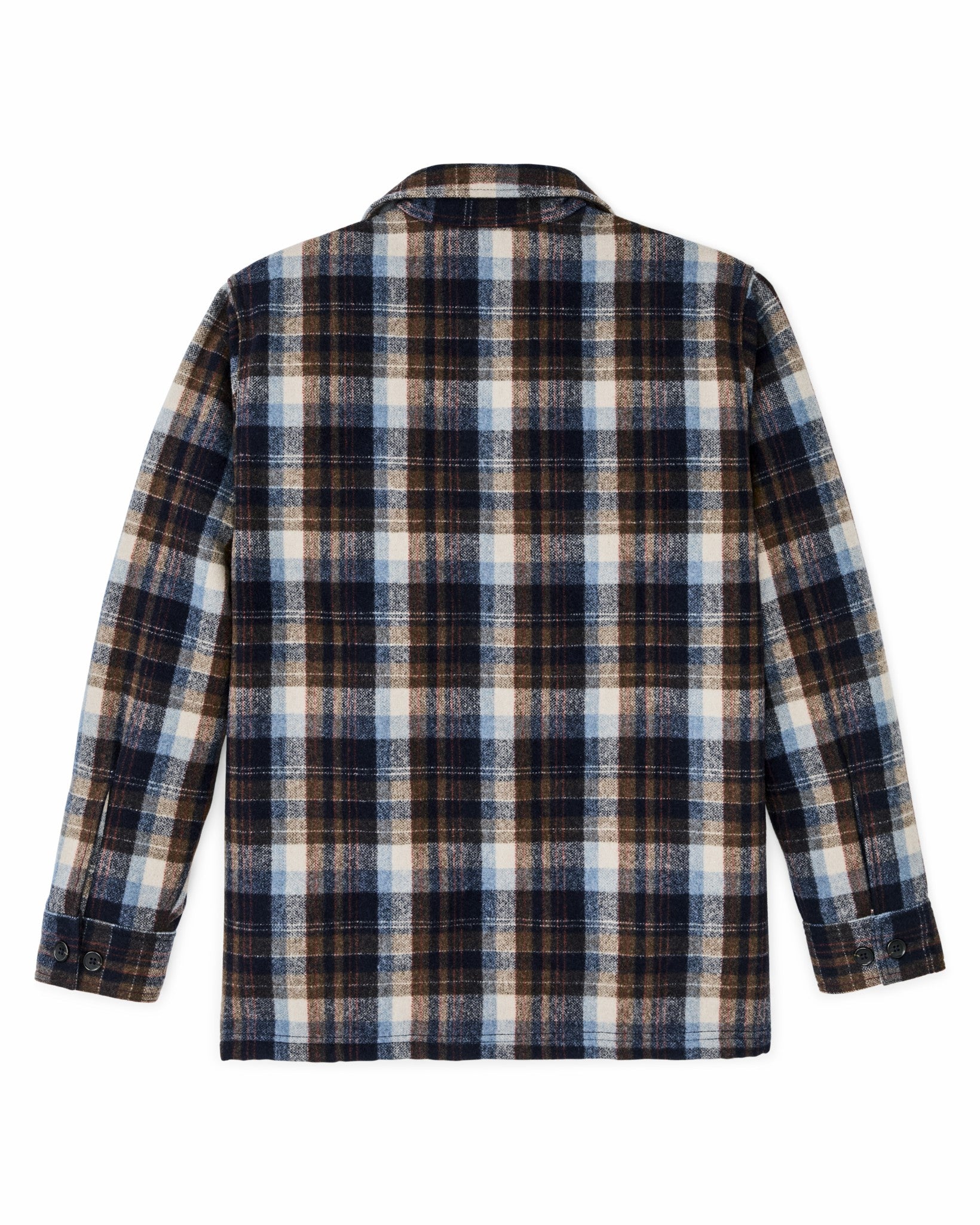 Filson Men Wool Jac-shirt - Brown / Light Blue Multi Plaid