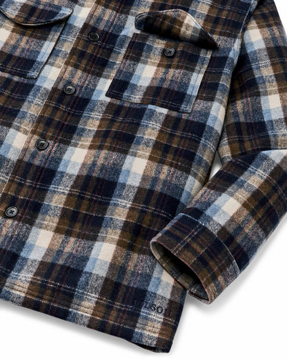 Filson Men Wool Jac-shirt - Brown / Light Blue Multi Plaid