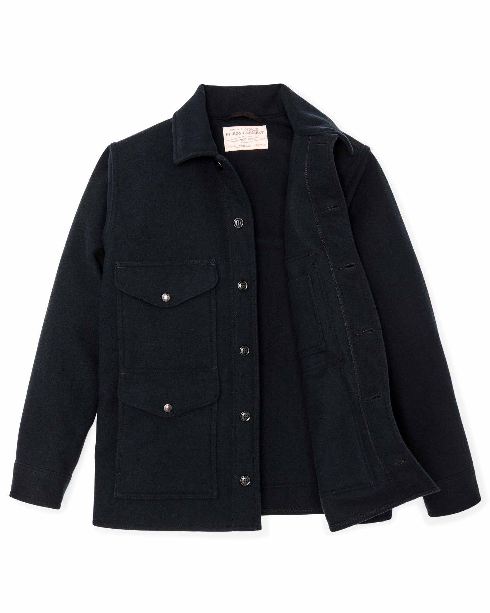 Filson Men Seattle Wool Cruiser Jacket - Navy