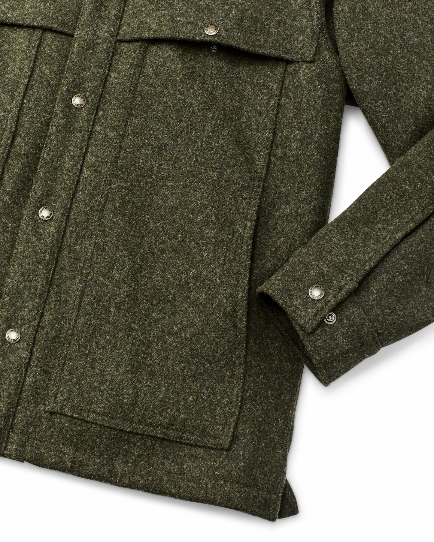 Filson Men Mackinaw Wool Cape Coat - Forest Green