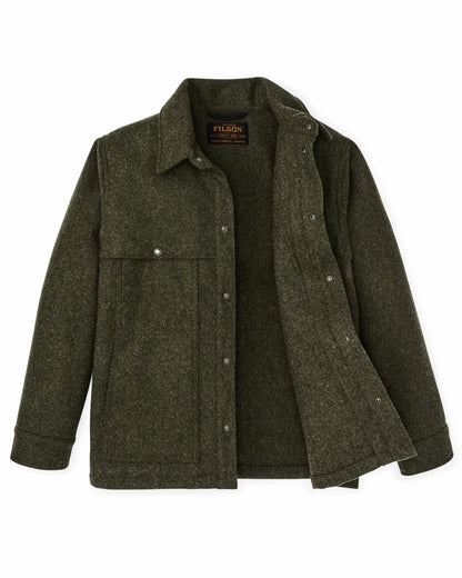 Filson Men Mackinaw Wool Cape Coat - Forest Green