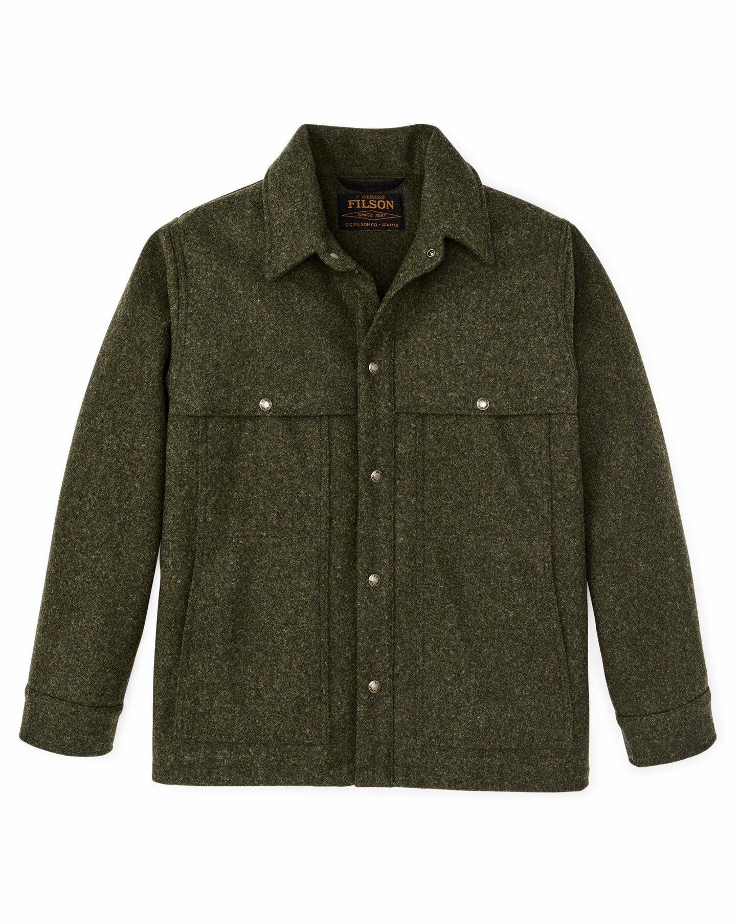 Filson Men Mackinaw Wool Cape Coat - Forest Green